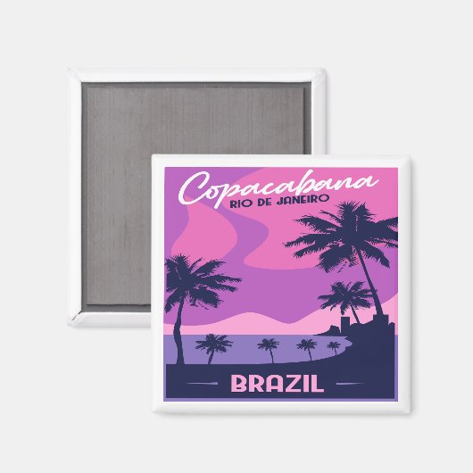 Copacabana Rio De Janeiro Brazil Magnet (Voorkant / Achterkant)