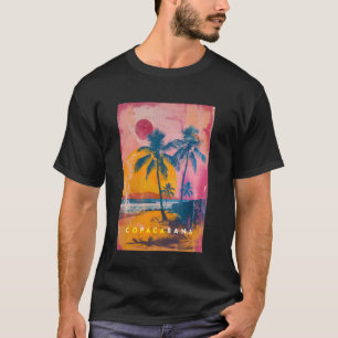 Copacabana Rio de Janeiro Brazilië Retro Beach Sun T-shirt
