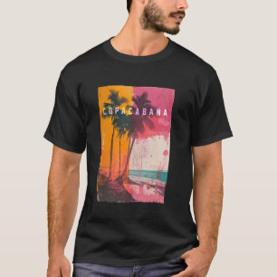 Copacabana Rio de Janeiro Brazilië Retro Beach Sun T-shirt