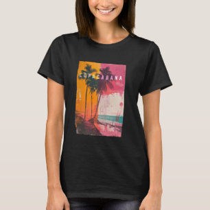 Copacabana Rio de Janeiro Brazilië Retro Beach Sun T-shirt