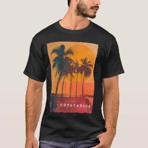 Copacabana Rio de Janeiro Brazilië Retro Beach Sun T-shirt