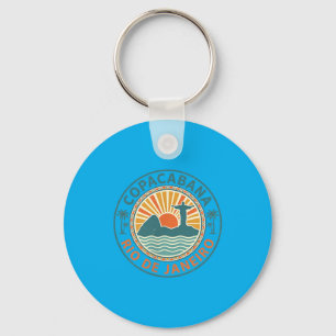Copacabana Rio de Janeiro Brazilië Retro Strand Sleutelhanger