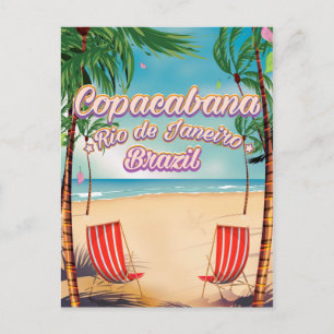 Copacabana, Rio de Janeiro reis strand poster Briefkaart