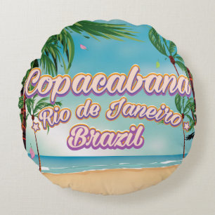 Copacabana, Rio de Janeiro reis strand poster Rond Kussen