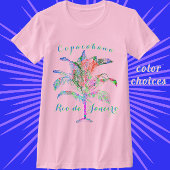 Copacabana Rio de Janeiro Wilde tropische palmboom T-shirt