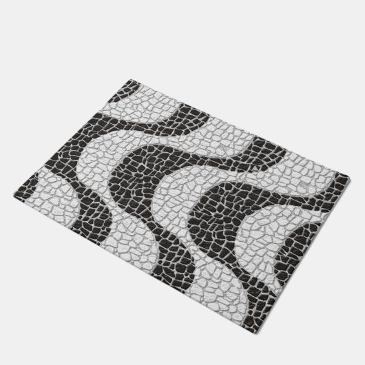 Copacabana Sidewalk Brazilian pattern Deurmat (Schuin)