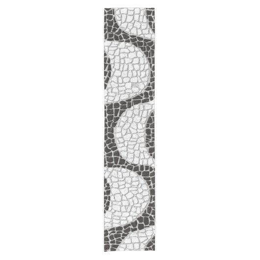 Copacabana Sidewalk Brazilian pattern Korte Tafelloper (Voorkant)