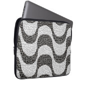 Copacabana Sidewalk Brazilian pattern Laptop Sleeve (Voorkant Rechts)