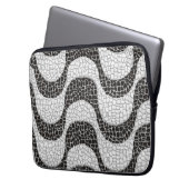 Copacabana Sidewalk Brazilian pattern Laptop Sleeve (Voorkant Links)