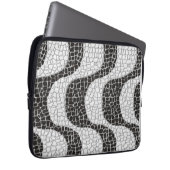 Copacabana Sidewalk Brazilian pattern Laptop Sleeve (Voorkant Rechts)
