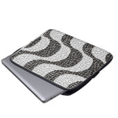 Copacabana Sidewalk Brazilian pattern Laptop Sleeve (Voorkant onderkant)