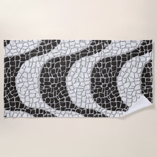Copacabana Sidewalk Brazilian pattern Strandlaken (Voorkant)