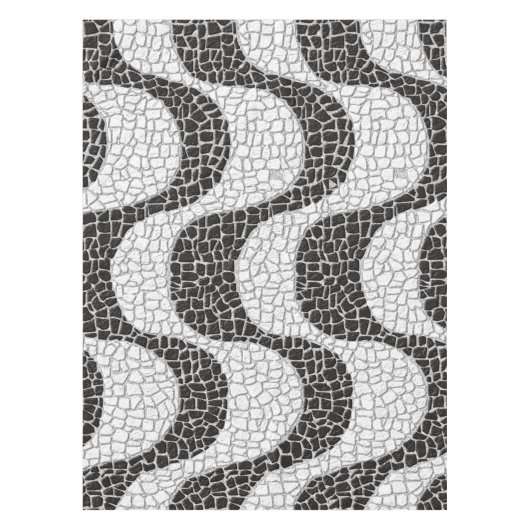 Copacabana Sidewalk Brazilian pattern Tafelkleed (Voorkant)