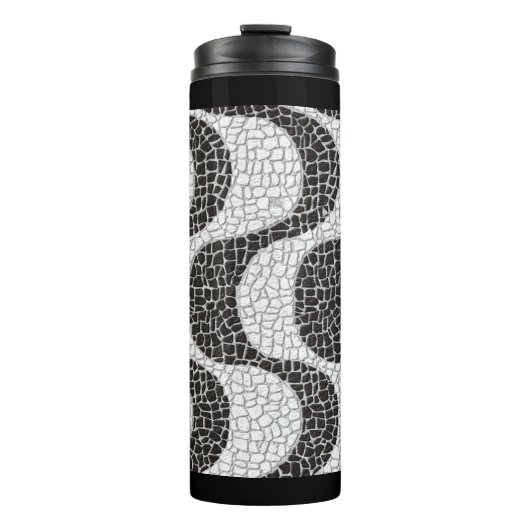 Copacabana Sidewalk Brazilian pattern Thermosbeker (Voorkant)