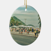 Copacabana Sidewalk Rio de Janeiro Brazilië Keramisch Ornament (Rechts)