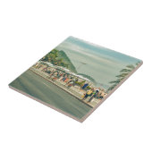 Copacabana Sidewalk Rio de Janeiro Brazilië Tegeltje (Zijkant)