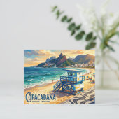 Copacabana-strand Brazilië Briefkaart (Staand voorkant)