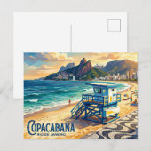 Copacabana-strand Brazilië Briefkaart (Voorkant / Achterkant)