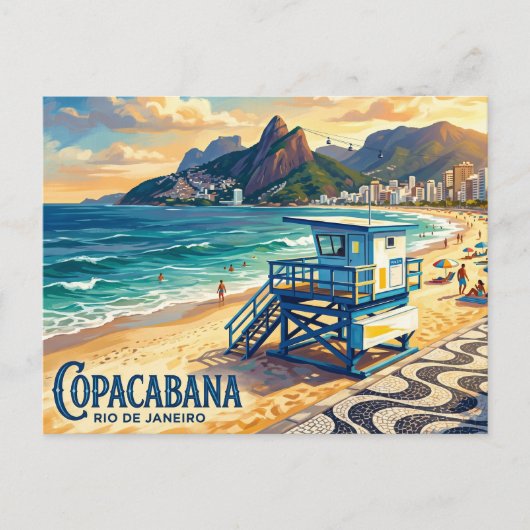 Copacabana-strand Brazilië Briefkaart (Voorkant)