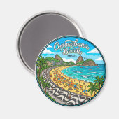 Copacabana-strand Brazilië Magneet (Voorkant / Achterkant)