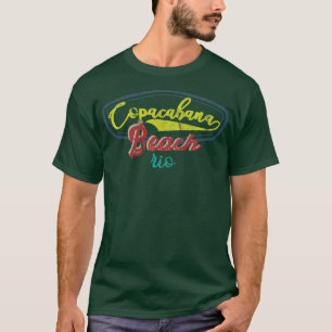 Copacabana Strand ontwerp noodlijdende badge teken T-shirt