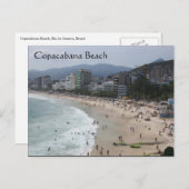 Copacabana strandscène briefkaart (Voorkant / Achterkant)