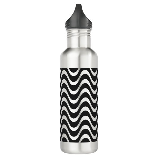 Copacabana Waves Abstracte kunst Waterfles (Links)