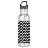 Copacabana Waves Abstracte kunst Waterfles (Voorkant)