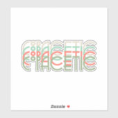 Copacetic Retro 1920s Typografie, Kleuren Sticker (Vel)