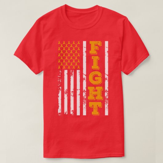 COPD Awareness Fight Amerikaanse vlag 4th of July  T-shirt (Design voorkant)