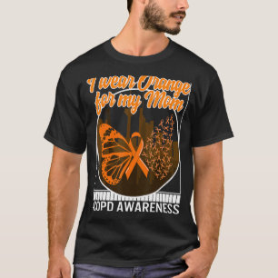 COPD Awareness I Draag Oranje for My Mam Butterfly T-shirt