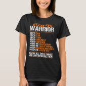 COPD Awareness I know Pain Oranje Ribbon T-shirt (Voorkant)