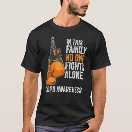 COPD Awareness Month Glove oranje Ribbon T-shirt (Voorkant)