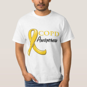 COPD Awareness Ribbon (Gold Ribbon) T-shirt