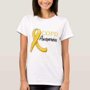 COPD Awareness Ribbon (Gold Ribbon) T-shirt