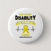 COPD Awareness Ribbon Support Giften Ronde Button 5,7 Cm (Voorkant)