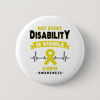 COPD Awareness Ribbon Support Giften Ronde Button 5,7 Cm