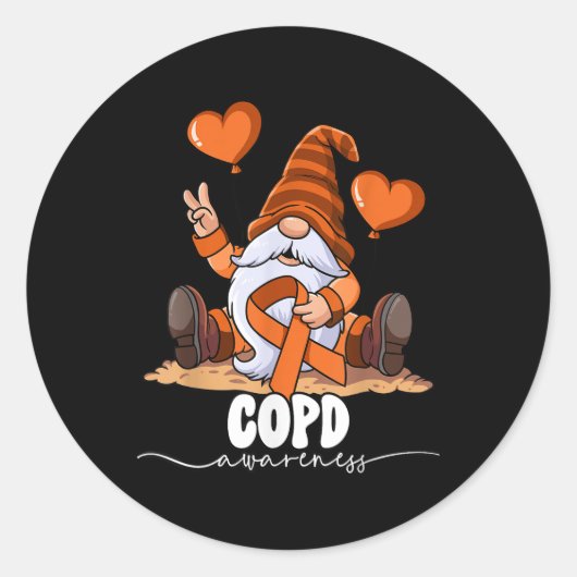 Copd Awareness Ronde Sticker (Voorkant)