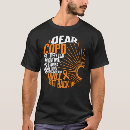 COPD Awareness Shirt, lieve COPD Ik kom terug T-shirt (Voorkant)