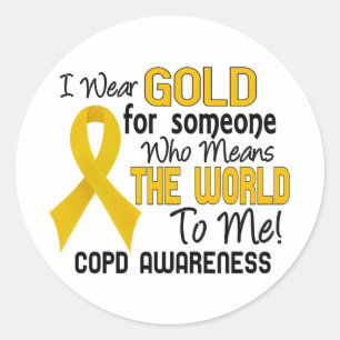 COPD betekent wereld voor mij 2 Ronde Sticker