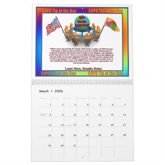 COPD-BEWUSTZIJN 2021 KALENDER (Mar 2026)