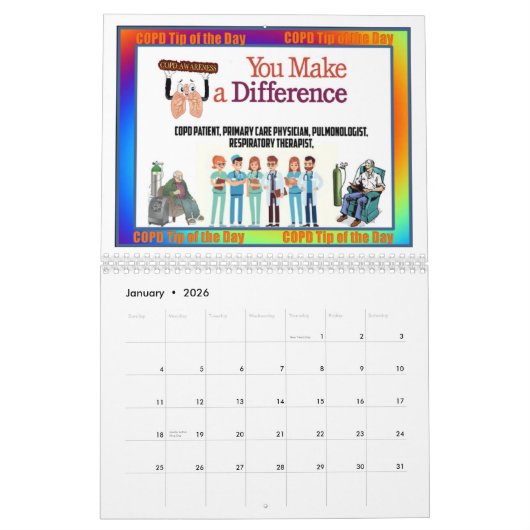 COPD-BEWUSTZIJN 2021 KALENDER (Jan 2026)