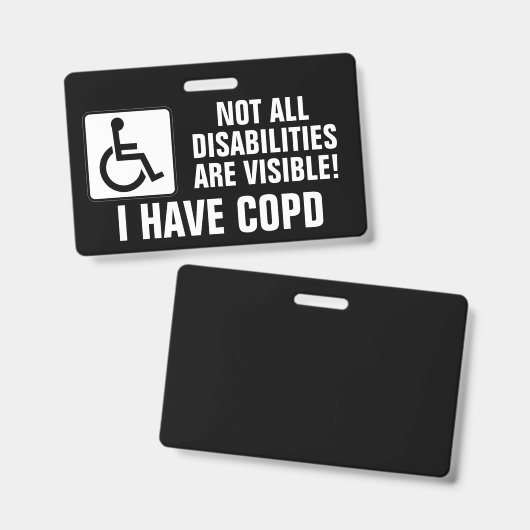 COPD-bewustzijn Badge (Voor- en achterkant)