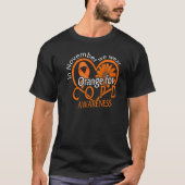COPD-bewustzijn in november Draag we Oranje lint T-shirt (Voorkant)