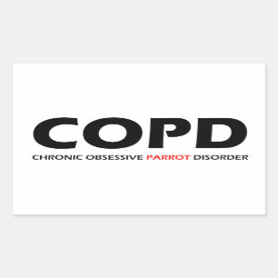 COPD - Chronische Obsessieve Parrot- stoornis Rechthoekige Sticker