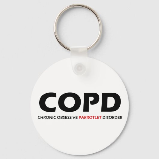 COPD - Chronische obsessieve parrotletstoornis Sleutelhanger (Voorkant)
