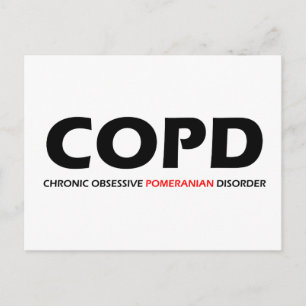 COPD - Chronische obsessieve pommerische stoornis Briefkaart