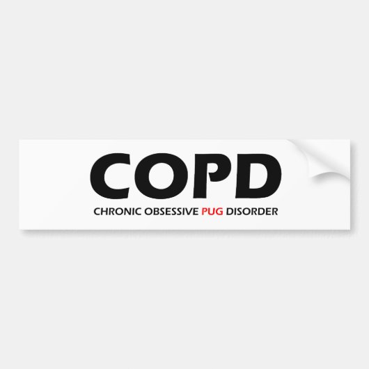 COPD - Chronische obstructieve epilepsie Bumpersticker (Voorkant)