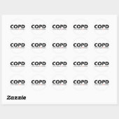 COPD - Chronische obstructieve epilepsie Ronde Sticker (Vel)