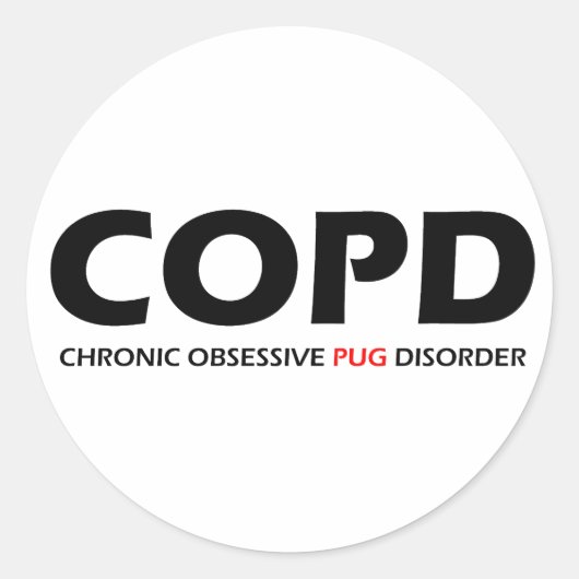 COPD - Chronische obstructieve epilepsie Ronde Sticker (Voorkant)